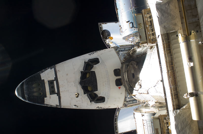 Astronauts Perform Spacewalk Finale Outside Shuttle Atlantis